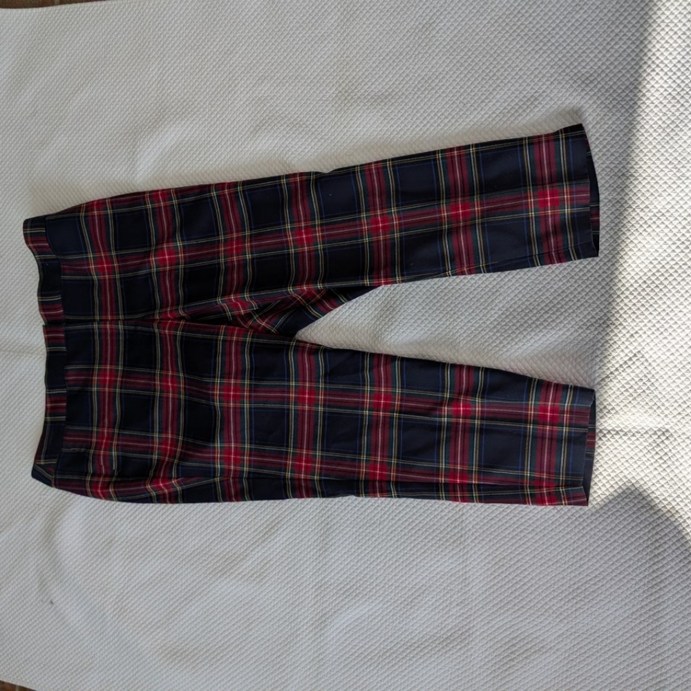 Talbots Kids Tartan Leggings - Red and Black